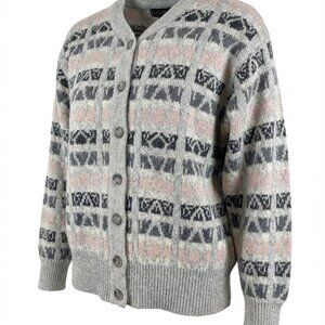 Vintage Jeanne Pierre Wool Blend Womens Size Medium Gray Sweater